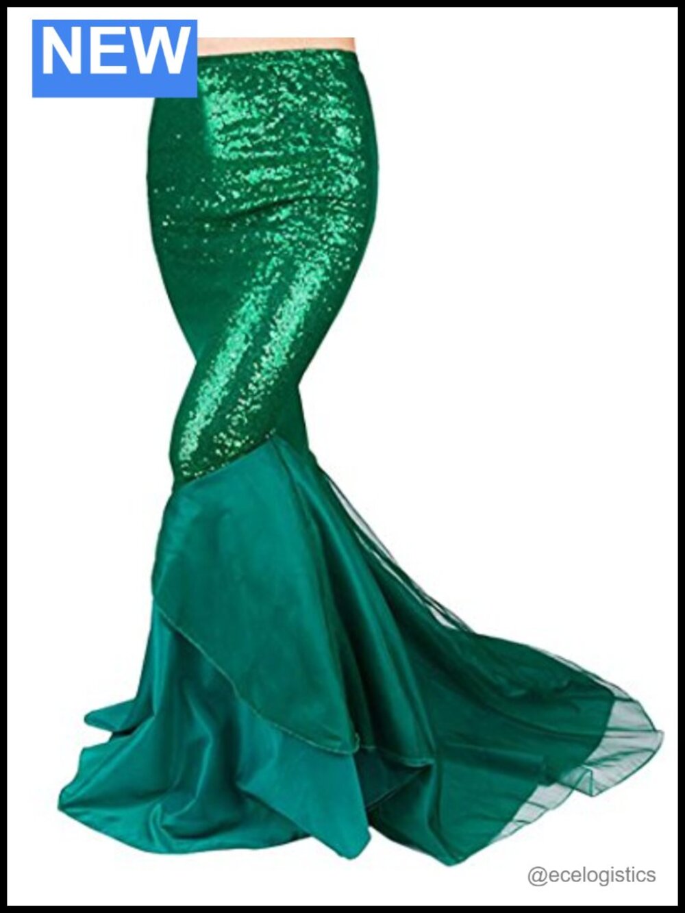 Plus Size Faux Leather Pleated High Waist Maxi Mermaid Skirt